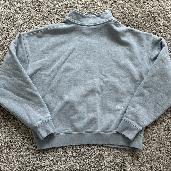 Dumbstruck DBSR Grey Quarter Zip Pullover Sweatshirt Boxy Fit Men’s Size Medium - Picture 2 of 8